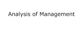 Analysis of Management